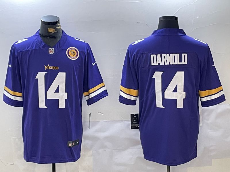 Men Minnesota Vikings 14 Darndld Purple Second generation 2024 Nike Limited NFL Jersey style 1